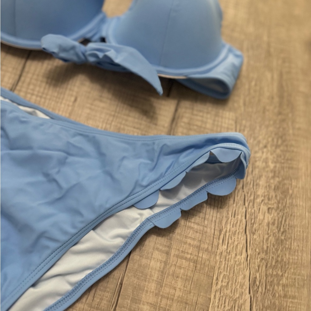 Cupshe Light Blue Scalloped Bikini - Picture 11 of 12